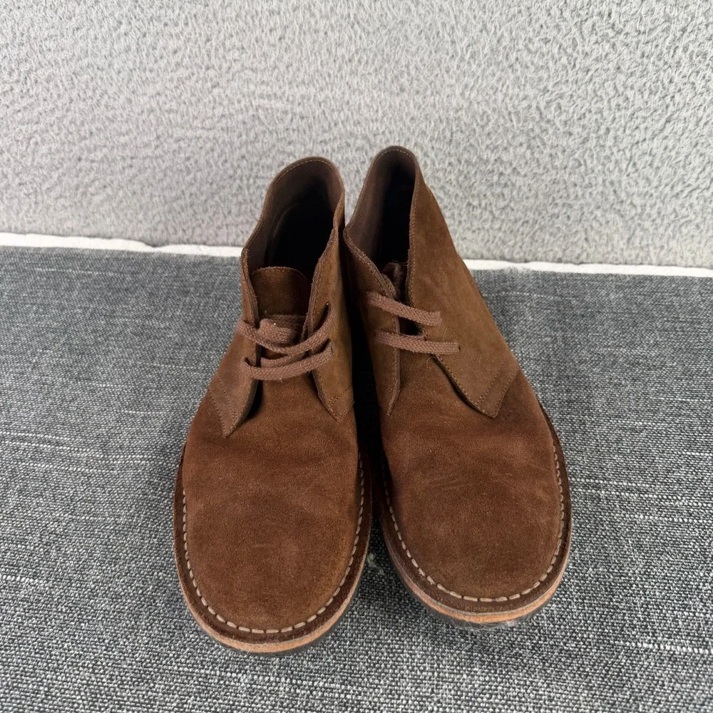 J.Crew MacAlister Desert Boots Mens 8.5 Brown Suede Leather Lace Up Chukka H022